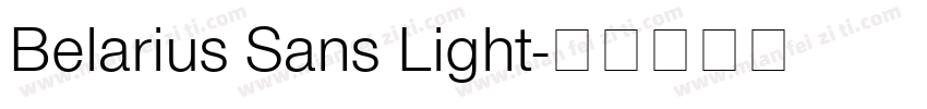 Belarius Sans Light字体转换